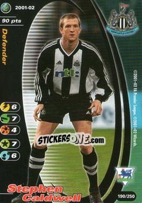 Cromo Stephen Caldwell - Football Champions England 2001-2002 n. 190 - Wizards of The Coast