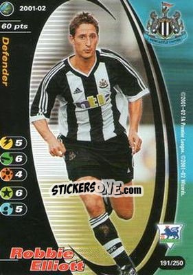 Sticker Robbie Elliott - Football Champions England 2001-2002 n. 191 - Wizards of The Coast
