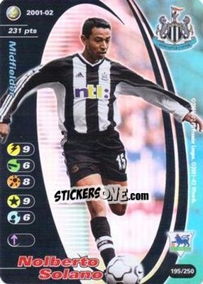 Sticker Nolberto Solano - Football Champions England 2001-2002 n. 195 - Wizards of The Coast