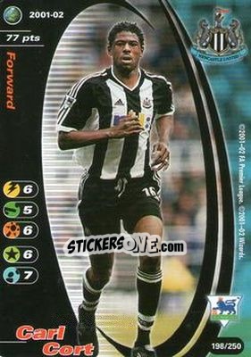 Sticker Carl Cort - Football Champions England 2001-2002 n. 198 - Wizards of The Coast