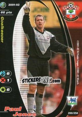 Sticker Paul Jones - Football Champions England 2001-2002 - Wizards of The Coast