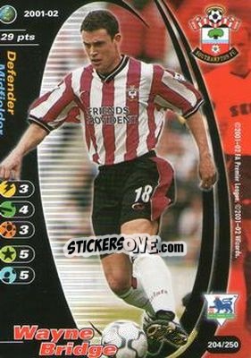 Sticker Wayne Bridge - Football Champions England 2001-2002 n. 204 - Wizards of The Coast