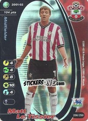 Sticker Matt Le Tissier - Football Champions England 2001-2002 n. 206 - Wizards of The Coast