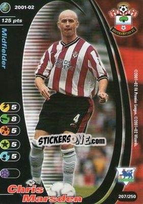 Sticker Chris Marsden - Football Champions England 2001-2002 n. 207 - Wizards of The Coast