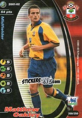 Cromo Matthew Oakley - Football Champions England 2001-2002 n. 209 - Wizards of The Coast