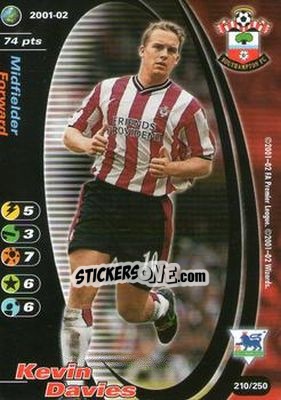 Sticker Kevin Davies - Football Champions England 2001-2002 n. 210 - Wizards of The Coast