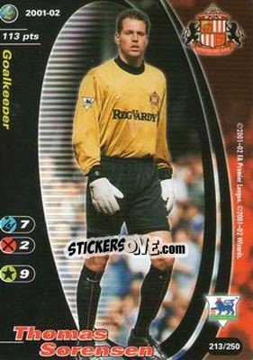 Sticker Thomas Sorensen - Football Champions England 2001-2002 n. 213 - Wizards of The Coast