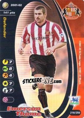 Figurina Emerson Thome - Football Champions England 2001-2002 n. 216 - Wizards of The Coast