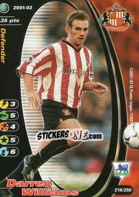 Cromo Darren Williams - Football Champions England 2001-2002 n. 218 - Wizards of The Coast