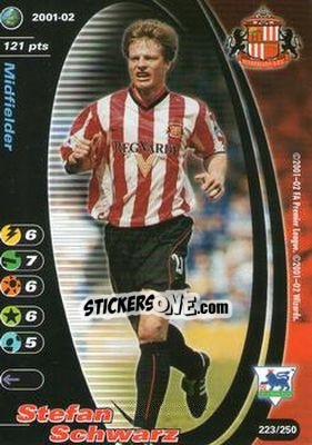 Sticker Stefan Schwarz - Football Champions England 2001-2002 n. 223 - Wizards of The Coast
