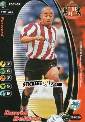 Sticker David Bellion - Football Champions England 2001-2002 n. 224 - Wizards of The Coast