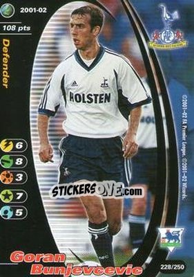 Cromo Goran Bunjevcevic - Football Champions England 2001-2002 n. 228 - Wizards of The Coast