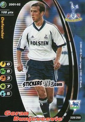 Cromo Goran Bunjevcevic - Football Champions England 2001-2002 - Wizards of The Coast