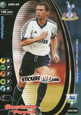 Sticker Gustavo Poyet - Football Champions England 2001-2002 n. 235 - Wizards of The Coast