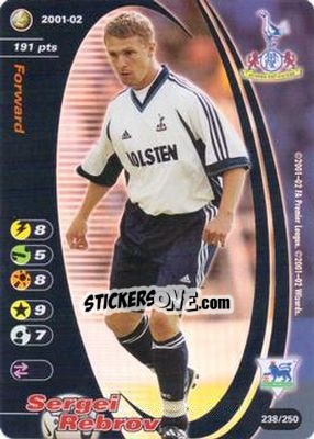 Sticker Sergei Rebrov - Football Champions England 2001-2002 - Wizards of The Coast