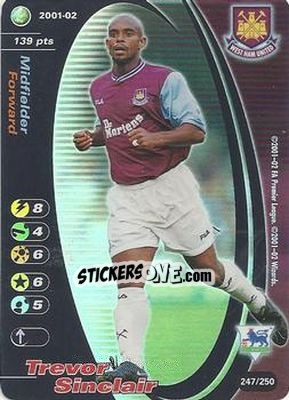 Sticker Trevor Sinclair - Football Champions England 2001-2002 n. 247 - Wizards of The Coast