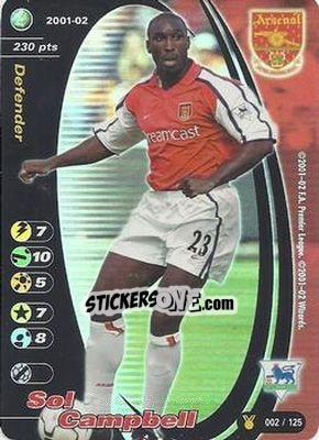 Sticker Sol Campbell - Football Champions England 2001-2002 - Wizards of The Coast