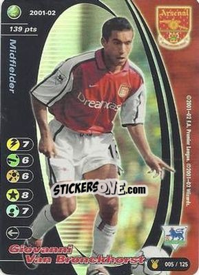 Sticker Giovanni Van Bronckhorst - Football Champions England 2001-2002 n. u5 - Wizards of The Coast