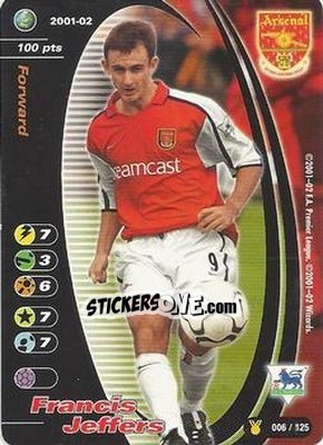 Cromo Francis Jeffers - Football Champions England 2001-2002 n. u6 - Wizards of The Coast
