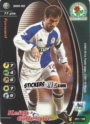 Sticker Keith Gillespie - Football Champions England 2001-2002 - Wizards of The Coast