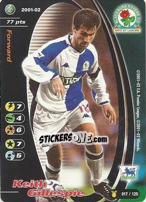 Sticker Keith Gillespie - Football Champions England 2001-2002 n. u17 - Wizards of The Coast