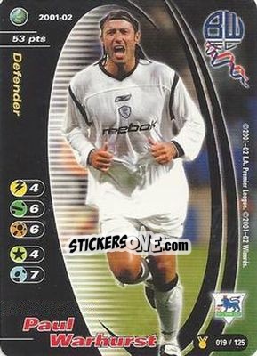 Sticker Paul Warhurst - Football Champions England 2001-2002 n. u19 - Wizards of The Coast