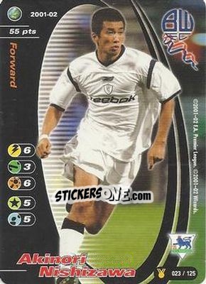 Sticker Akinori Nishizawa - Football Champions England 2001-2002 - Wizards of The Coast