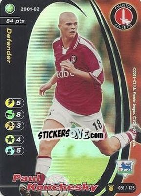 Sticker Paul Konchesky - Football Champions England 2001-2002 n. u26 - Wizards of The Coast