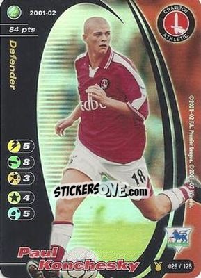 Sticker Paul Konchesky - Football Champions England 2001-2002 - Wizards of The Coast