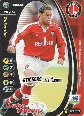 Sticker Luke Young - Football Champions England 2001-2002 n. u27 - Wizards of The Coast