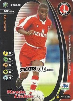 Sticker Kevin Lisbie - Football Champions England 2001-2002 n. u31 - Wizards of The Coast