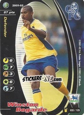 Sticker Winston Bogarde - Football Champions England 2001-2002 n. u33 - Wizards of The Coast