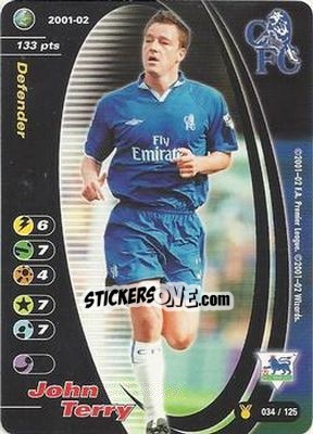 Sticker John Terry - Football Champions England 2001-2002 n. u34 - Wizards of The Coast