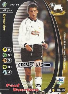 Cromo Paul Boertien - Football Champions England 2001-2002 n. u39 - Wizards of The Coast