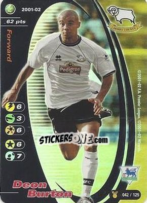 Sticker Deon Burton - Football Champions England 2001-2002 n. u42 - Wizards of The Coast