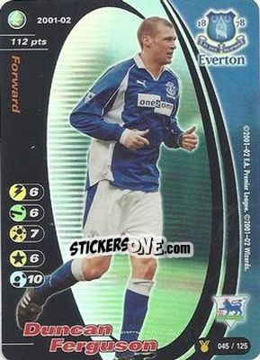 Sticker Duncan Ferguson - Football Champions England 2001-2002 n. u45 - Wizards of The Coast