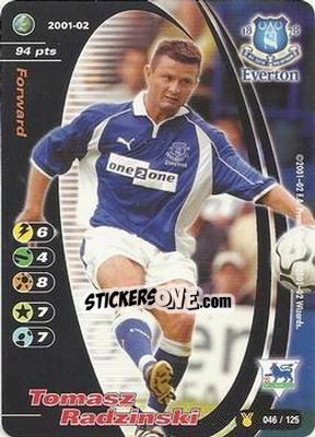 Sticker Tomasz Radzinski - Football Champions England 2001-2002 n. u46 - Wizards of The Coast