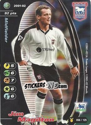 Sticker Jim Magilton - Football Champions England 2001-2002 - Wizards of The Coast