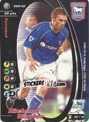 Sticker Richard Naylor - Football Champions England 2001-2002 - Wizards of The Coast