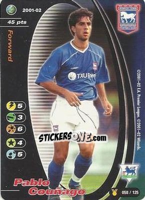 Sticker Pablo Counago - Football Champions England 2001-2002 n. u58 - Wizards of The Coast