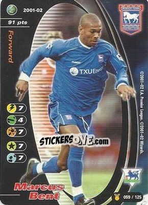 Sticker Marcus Bent - Football Champions England 2001-2002 n. u59 - Wizards of The Coast