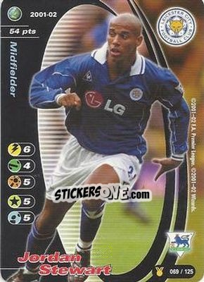 Sticker Jordan Stewart - Football Champions England 2001-2002 n. u69 - Wizards of The Coast
