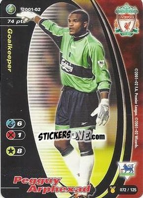 Sticker Pegguy Arphexad - Football Champions England 2001-2002 n. u72 - Wizards of The Coast