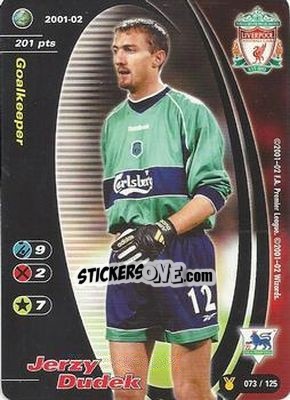 Sticker Jerzy Dudek - Football Champions England 2001-2002 n. u73 - Wizards of The Coast