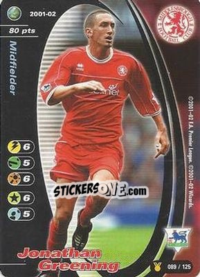 Figurina Jonathan Greening - Football Champions England 2001-2002 n. u89 - Wizards of The Coast
