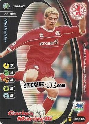 Sticker Carlos Marinelli - Football Champions England 2001-2002 n. u90 - Wizards of The Coast