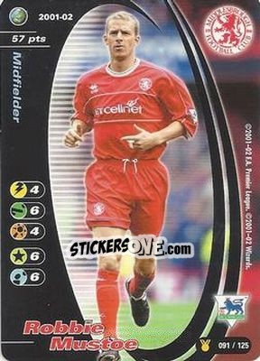 Sticker Robbie Mustoe - Football Champions England 2001-2002 - Wizards of The Coast