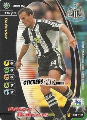 Sticker Nikos Dabizas - Football Champions England 2001-2002 n. u94 - Wizards of The Coast