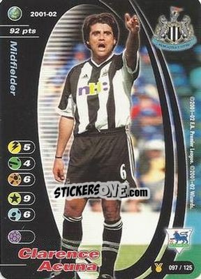Cromo Clarence Acuna - Football Champions England 2001-2002 n. u97 - Wizards of The Coast