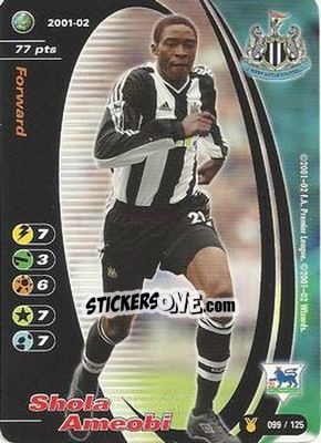 Sticker Shola Ameobi - Football Champions England 2001-2002 n. u99 - Wizards of The Coast